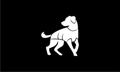 Fototapeta na wymiar black dog silhouette