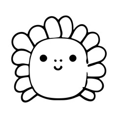 Obraz premium simple cute creatures doodles vector animal cartoon hand drawn art toy outline funny alien