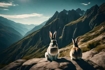 Fotobehang rabbit © Muhammd