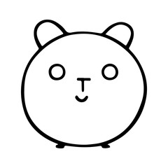 Obraz premium simple cute creatures doodles vector animal cartoon hand drawn art toy outline funny alien