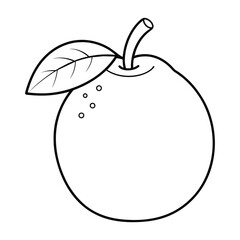 Vector of guava coloring pages for kids