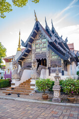 View at the Prayer room near Wat Chedi Luang in the streets of Chiang Mai - Thailand - 744461960