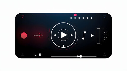icon media music player. multimedia navigation on smartphone device.