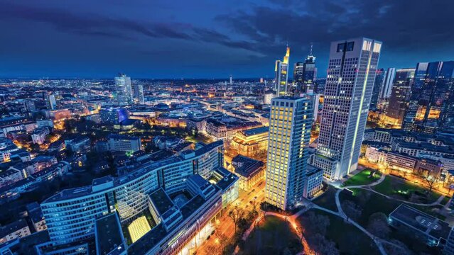 frankfurt am main super slow motion 360&deg; drone airturn 