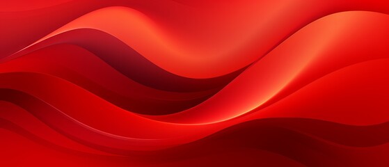 Vibrant Red Abstract Background with Flowing Waves - Dynamic Artistic Design