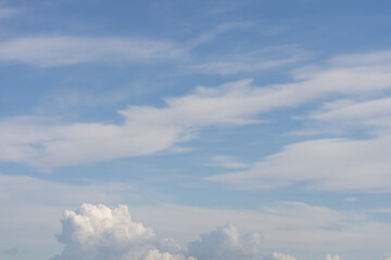 Fototapeta na wymiar Sky blue with beautiful natural white clouds