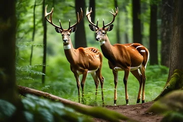 Fotobehang deer in the wild © Muhammd