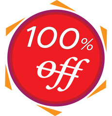 special offer 100 percent discount vector logo 