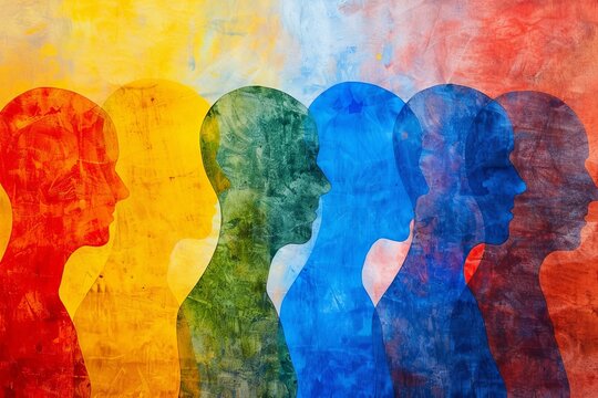 LGBTQ Pride royal blue light. Rainbow majorelle blue colorful anomalous diversity Flag. Gradient motley colored relaxation LGBT rights parade festival crease diverse gender illustration