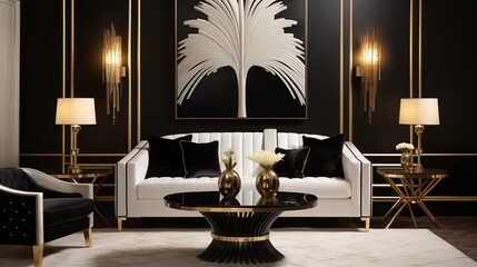 Elegant Art Deco Transport yourself to the glamour of the roaring twenties with Art Deco-inspired design