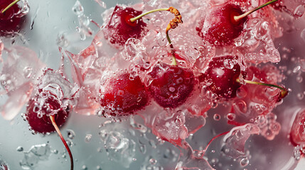 Frozen sour cherry.