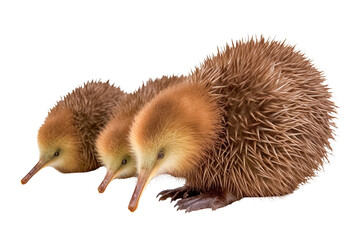 Australischer Vogel Kiwi, Apteryx, freigestellt vor transparentem Hintergrund, Generative AI