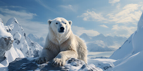 Polar Bear Relax on the Ice