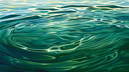 Green beautiful ripple