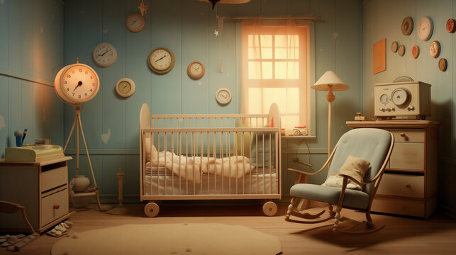 interior of ababy  bedroom