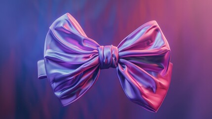 free people bow tie hair clip, Vibrant Elegance: Colorful Bow Tie Illustration with a Touch of Fantasy