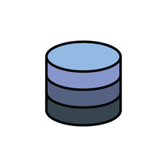database icon vector template simple and clean