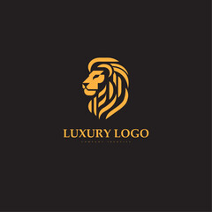 Luxury lion logo: Minimalist vector logo for company © ram