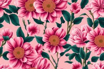 Fotobehang pink flowers © Muhammd
