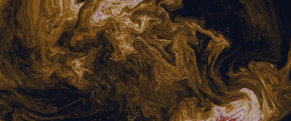Dark golden abstract floating texture that resembles stone, marble