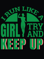 Fototapeta premium Running T-shirt Design