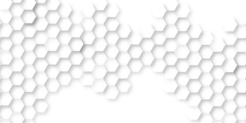 Abstract background with hexagon, modern abstract vector polygonal pattern. Futuristic abstract honeycomb technology white background. Luxury white hexagon pattern.