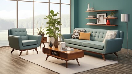 Mid-Century Chic Pay homage to the iconic style of the mid-century era with sleek furniture