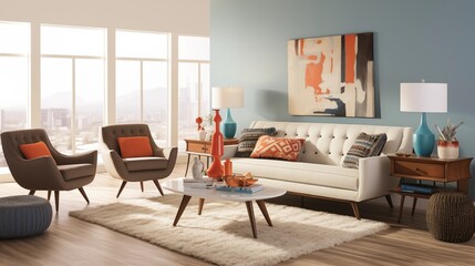 Mid-Century Chic Pay homage to the iconic style of the mid-century era with sleek furniture