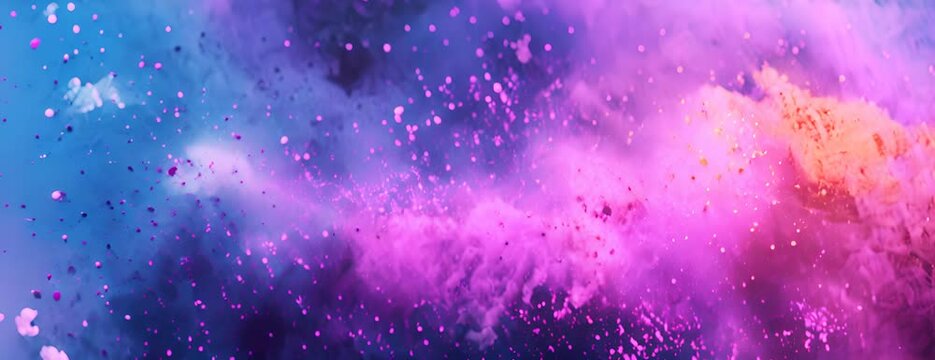 A picture of splash of colour powder in a holi festival in india 4K Video