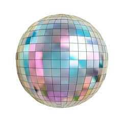 Obraz premium Disco ball. Party, dancing, disco. Isolated on a transparent background.