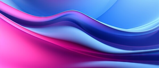 Naklejka premium Futuristic Abstract Gradient Neon Illustration in Blue, Violet, and Pink - Graphic Design Wallpaper
