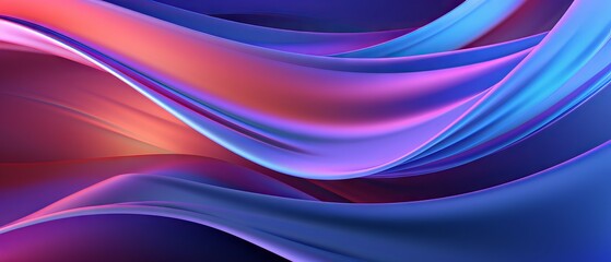 Fototapeta premium Futuristic Abstract Gradient Neon Illustration in Blue, Violet, and Pink - Graphic Design Wallpaper