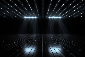 empty stage with spotlights. Presentation concept