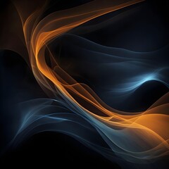 Abstract wave artwork in a dark background