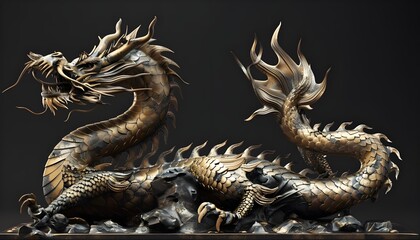 Fototapeta premium Illustration about dragons