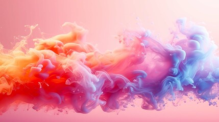colorful volatile gas and have board, on a pink background - obrazy, fototapety, plakaty