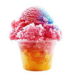 Snow Cone, transparent background, isolated image, generative AI