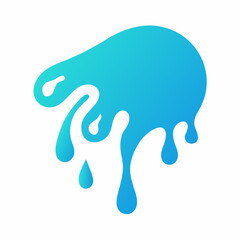 Creative Cool Water Shape: Minimalist Melting Brand Sign Theme for Print on Demand Design