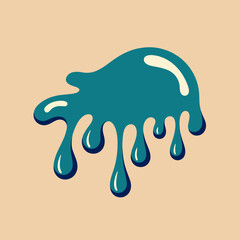 Creative Cool Water Shape: Minimalist Melting Brand Sign Theme for Print on Demand Design