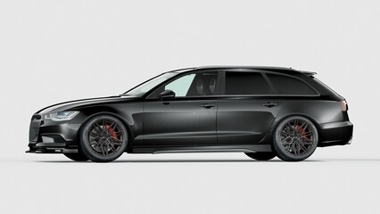 Obraz premium 3D rendering of a generic concept car 