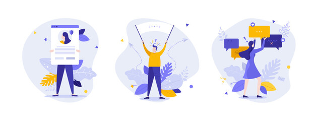 Set Of Business Characters Concepts