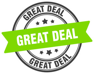 great deal stamp. great deal label on transparent background. round sign