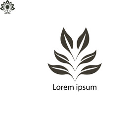 a black natural ,women yoga logo on white background