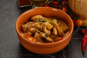 Thai Tom yum soup with chicken