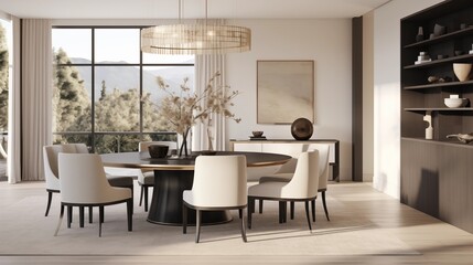 Fototapeta premium Modern Classic Fuse contemporary elements with timeless classics to create a modern yet elegant space characterized by clean lines