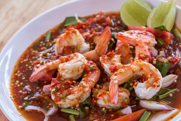 Spicy Seafood Salad, thai food (yum)
