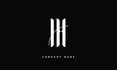 NH, HN, N, H Abstract Letters Logo Monogram