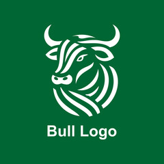 The logo design is in the shape of a bull's head in an elegant style