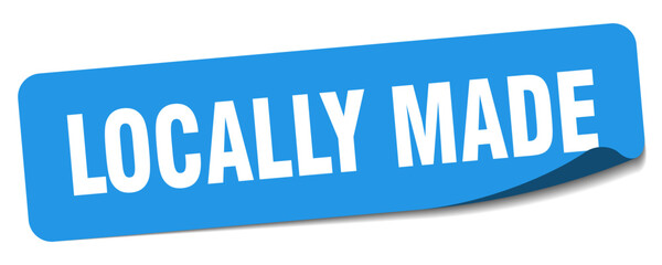 locally made sticker. locally made label