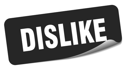 dislike sticker. dislike label